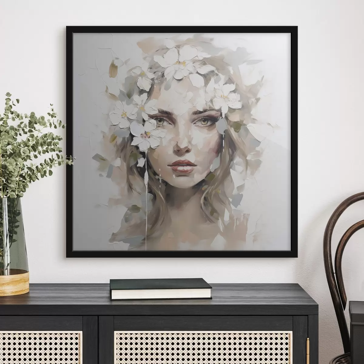 Plakat Abstraktne portree imitatsioon maalimine f46749