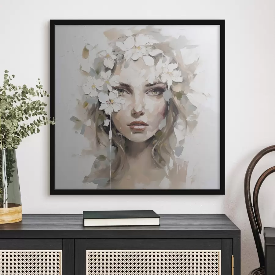 Fototapeedid Abstraktne portree imitatsioon maalimine f46749