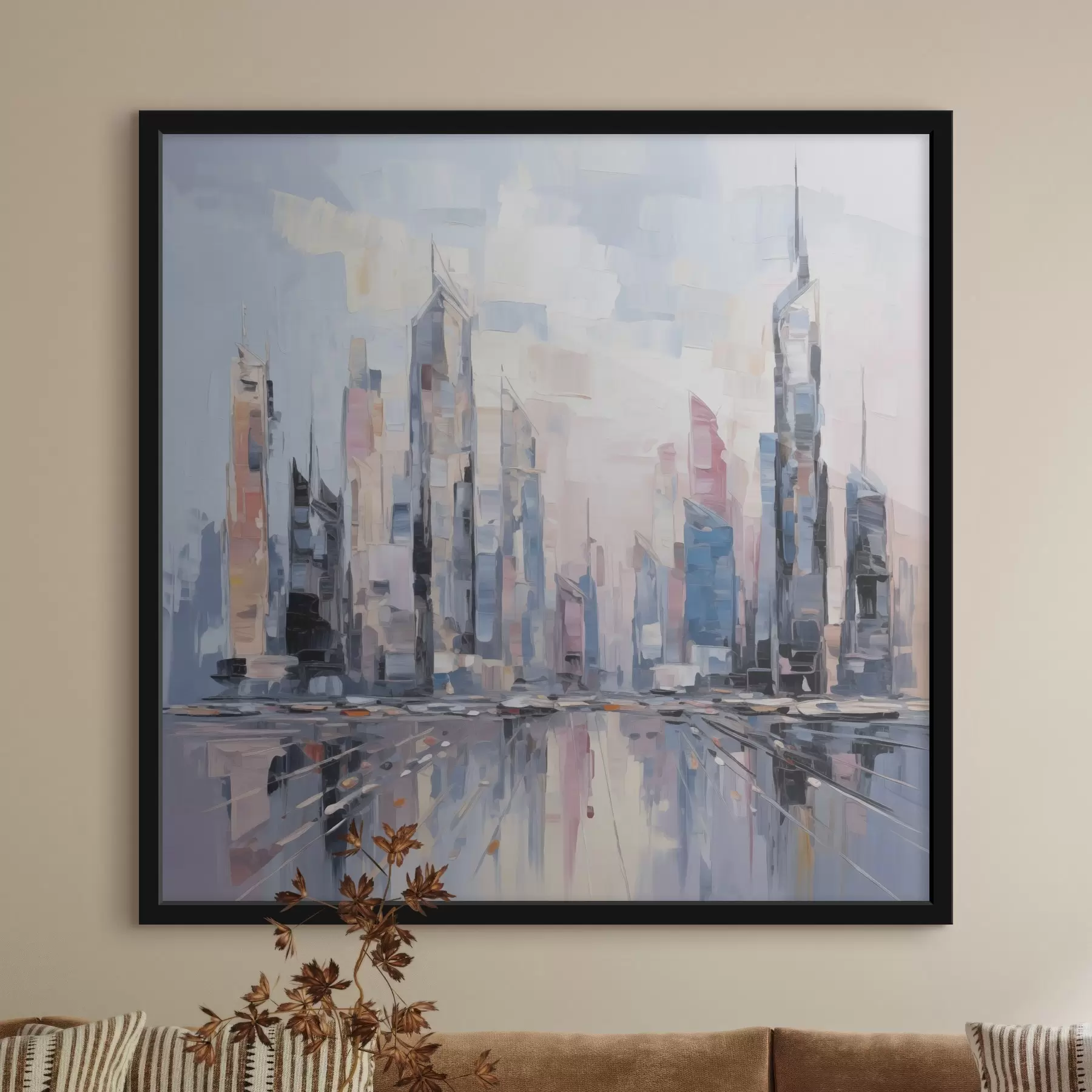 Fototapeedid Abstraktne linna imitatsioon maalist f46752