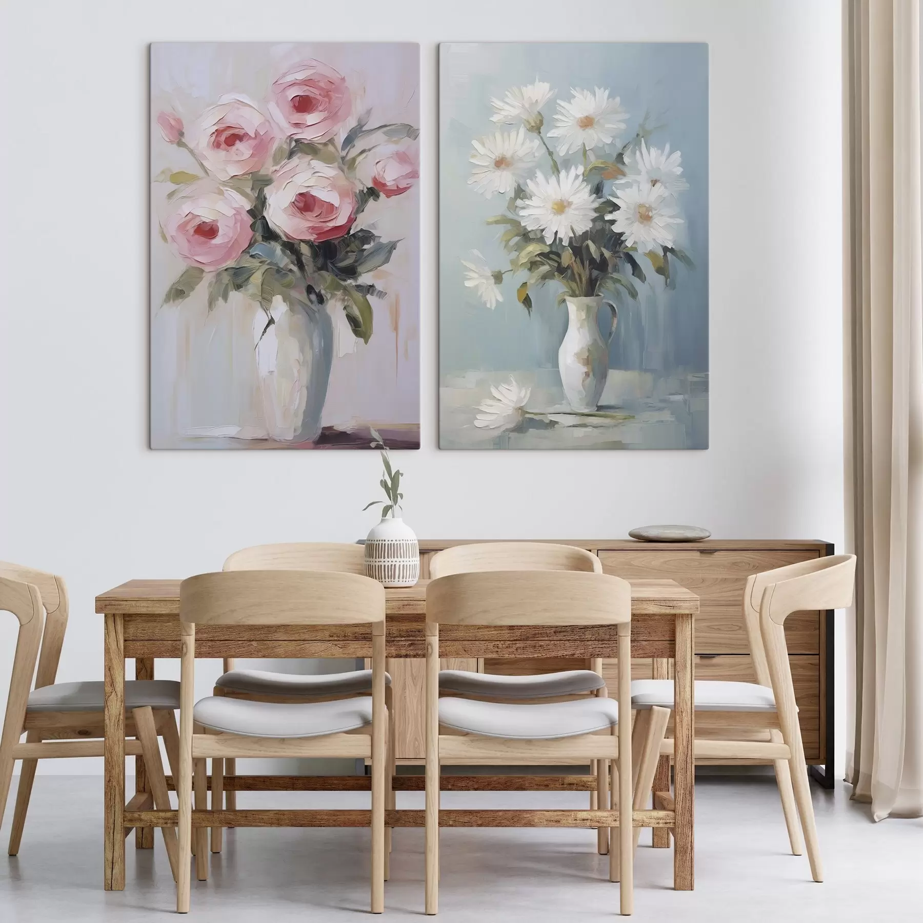 Pilt Lilled vaasis imitatsioonmaal m01027