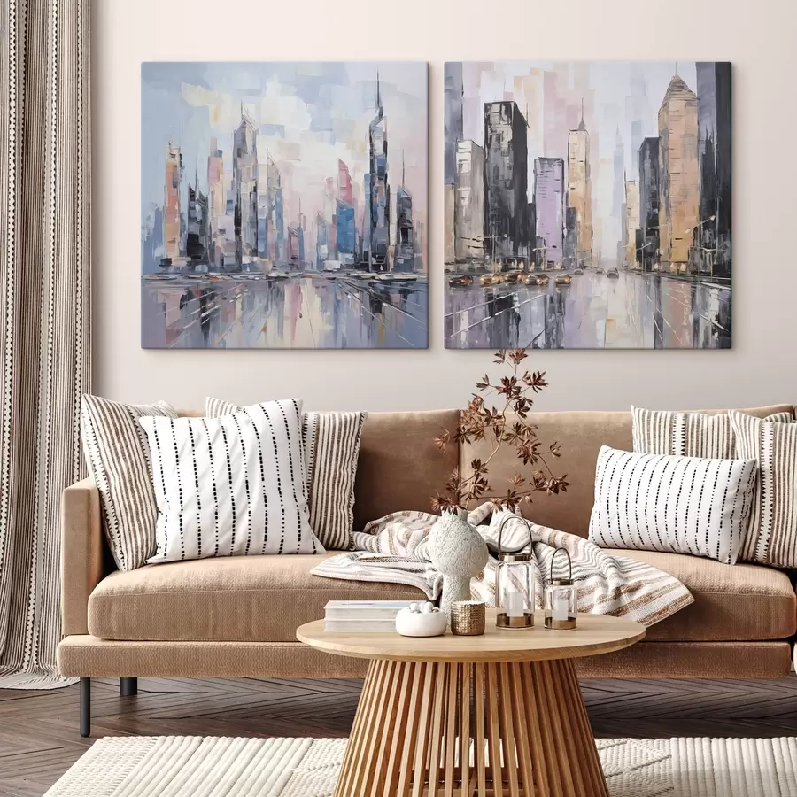 Pilt Abstraktne linna imitatsioon maalist m01032