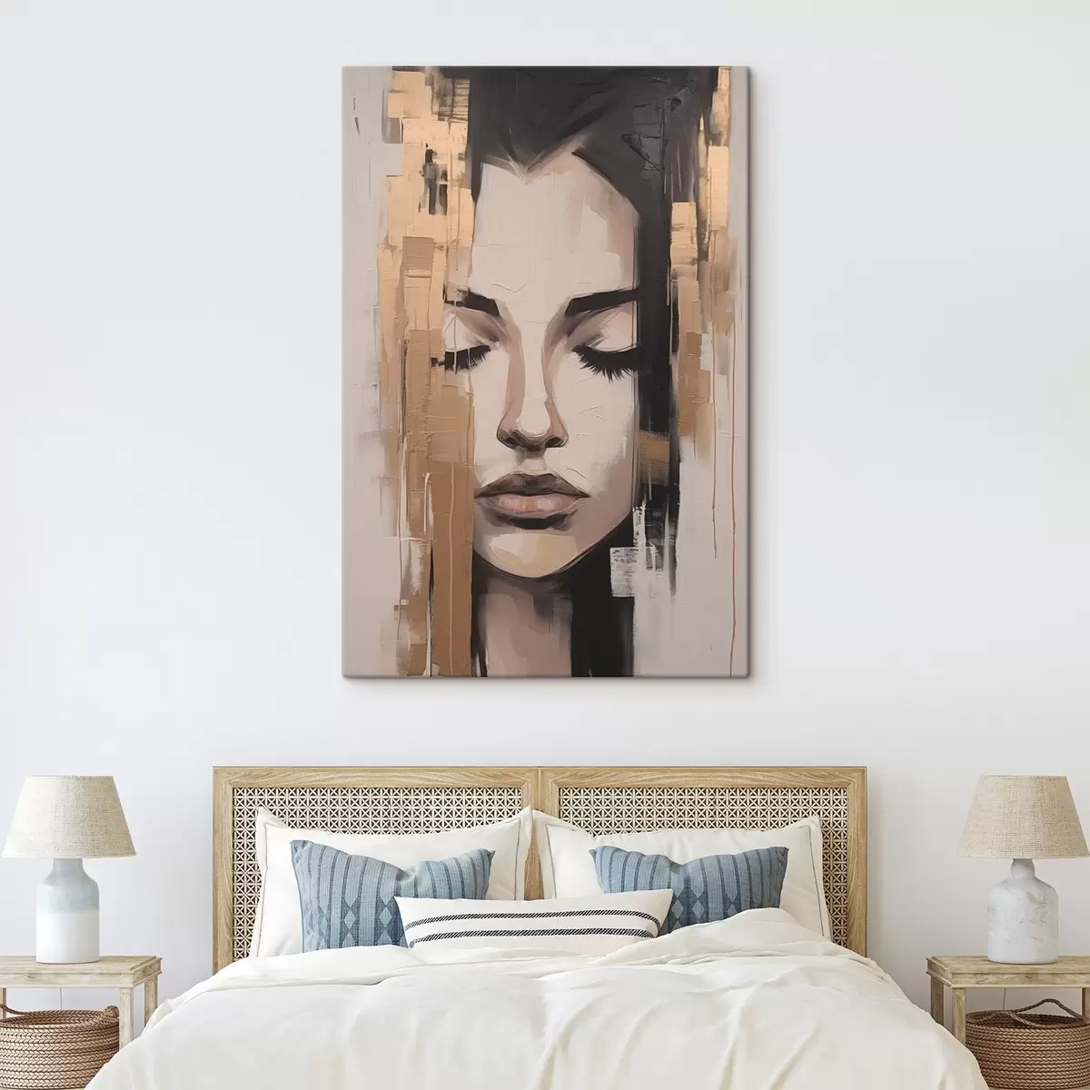 Pilt Naise portree. Abstraktsed pintslitõmbed s46733