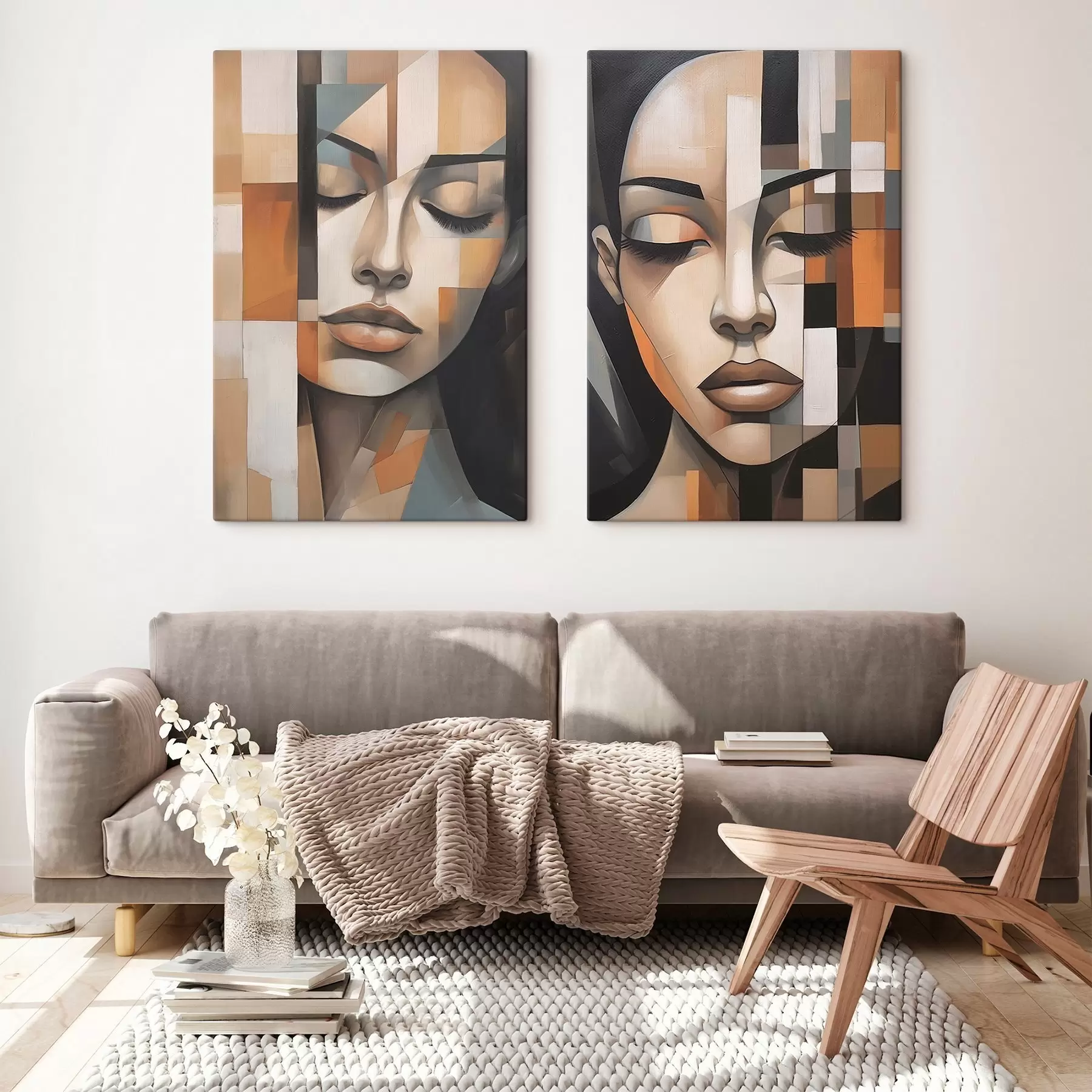 Pilt Kubistlik naise portree m01023