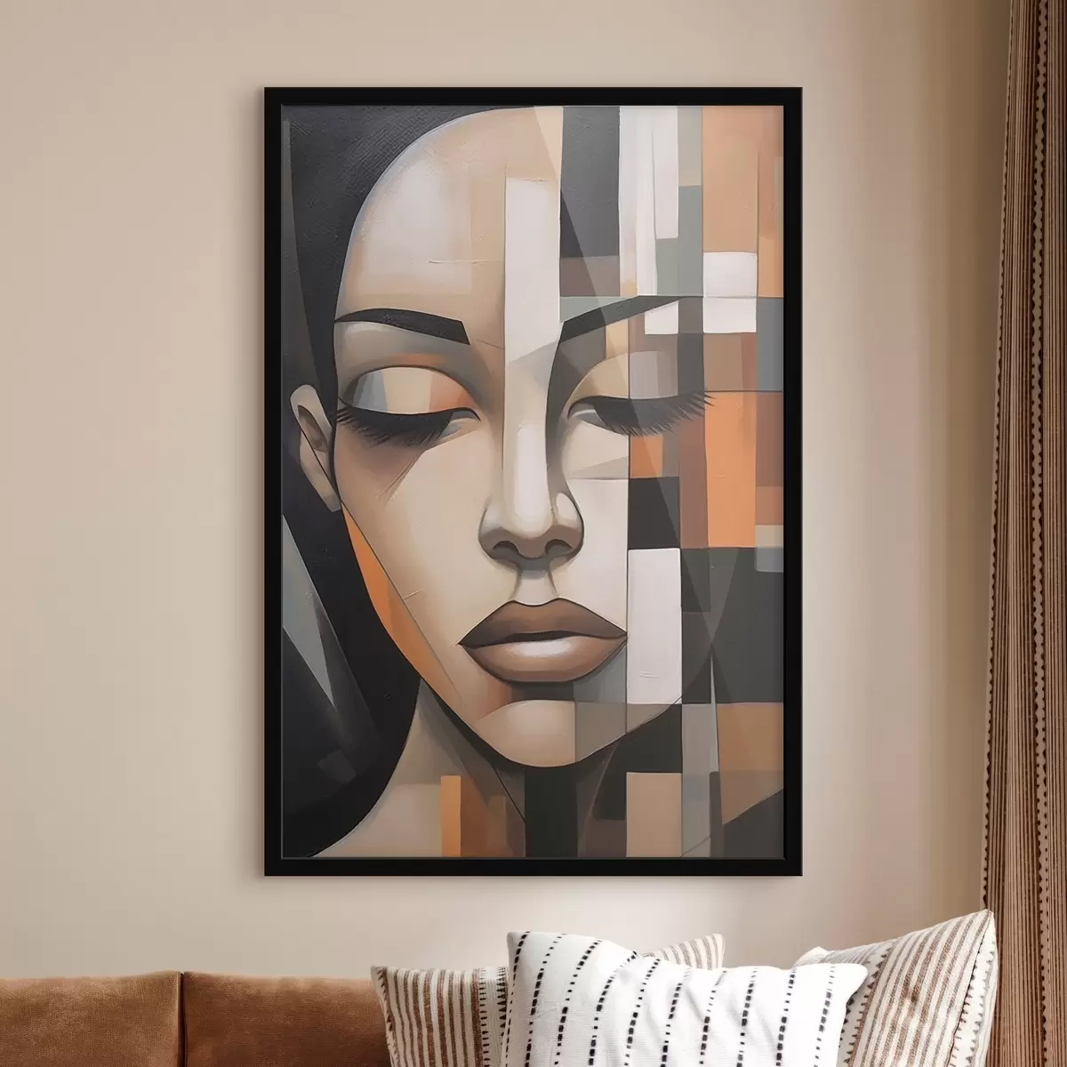 Plakat Kubistlik naisportree f46731