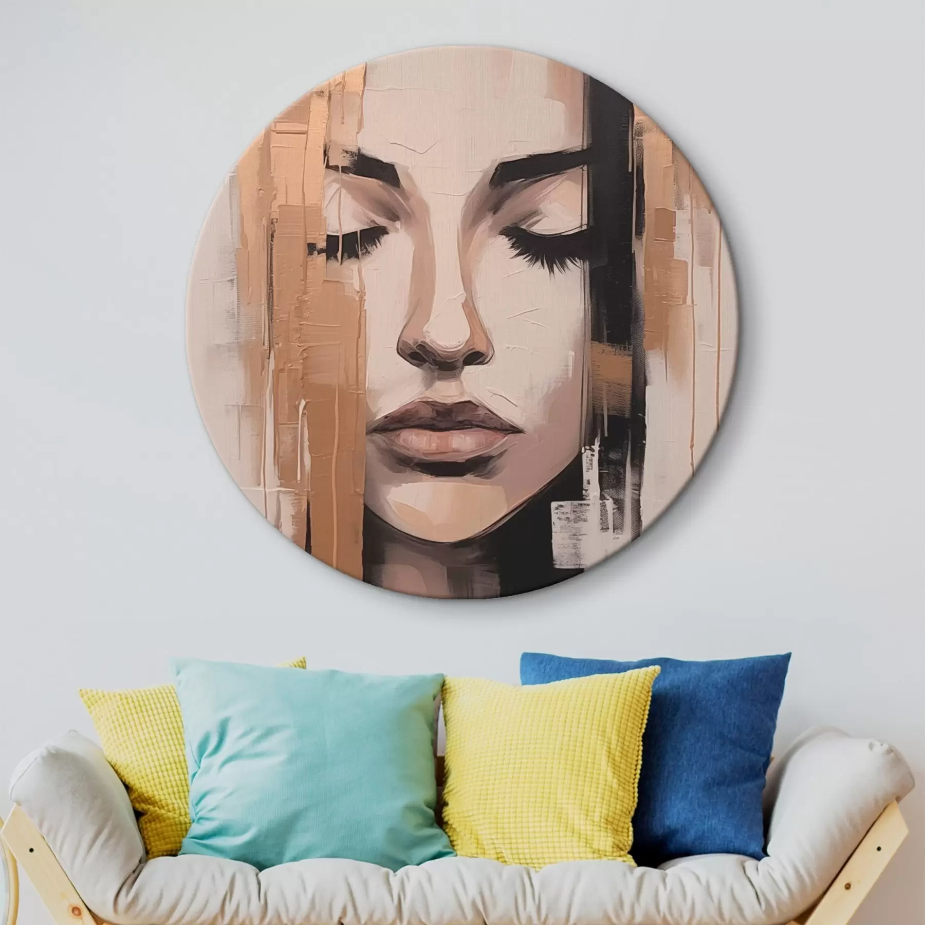 Pilt Naise portree. Abstraktsed pintslitõmbed r46733