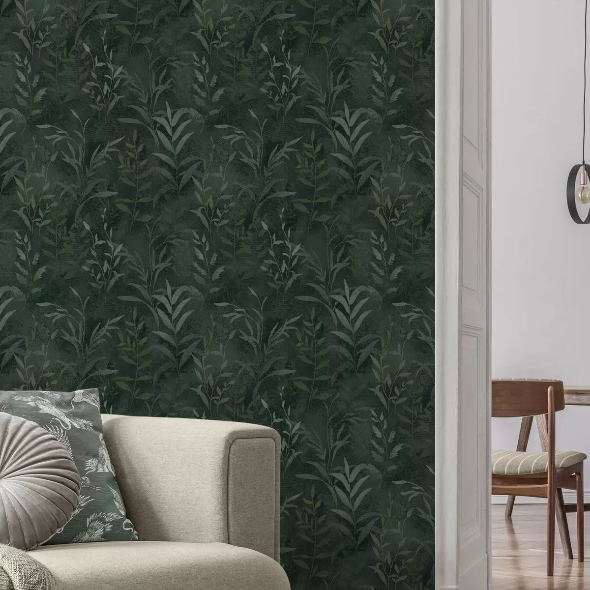 Tapeet Tumeroheline taust läbipaistvate leheokstega a00888