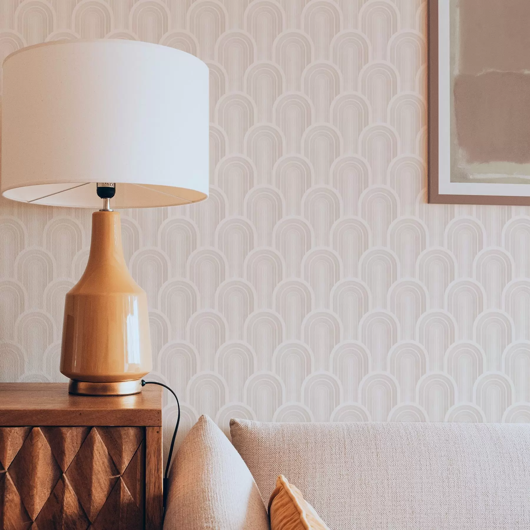 Fototapeedid Väikesed kaaremoodulid soojades kreem-beežides toonides a00924