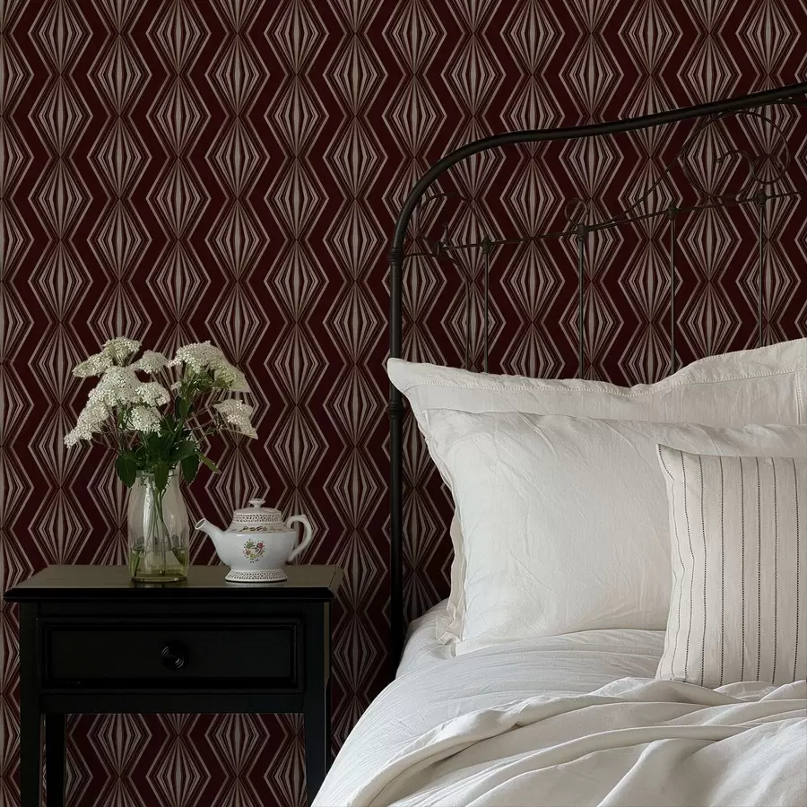 Fototapeedid Teemantgeomeetriline muster veinipruuni taustal a00925v1