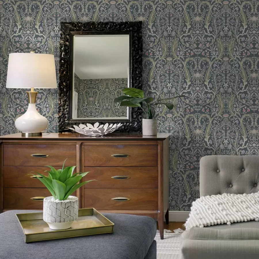 Fototapeedid Sama ornament jahedal hallikassinisel taustal a00928v1