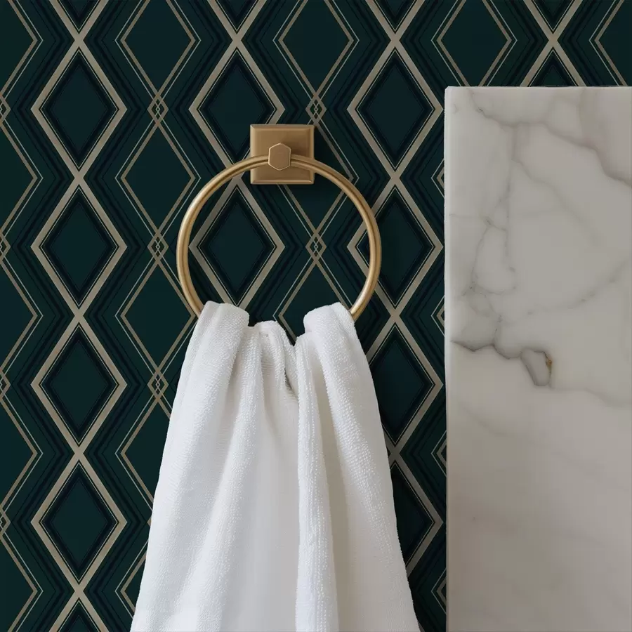 Fototapeedid Tume sinakasroheline taust korduva rombikujulise võrgustikuga a00975v1