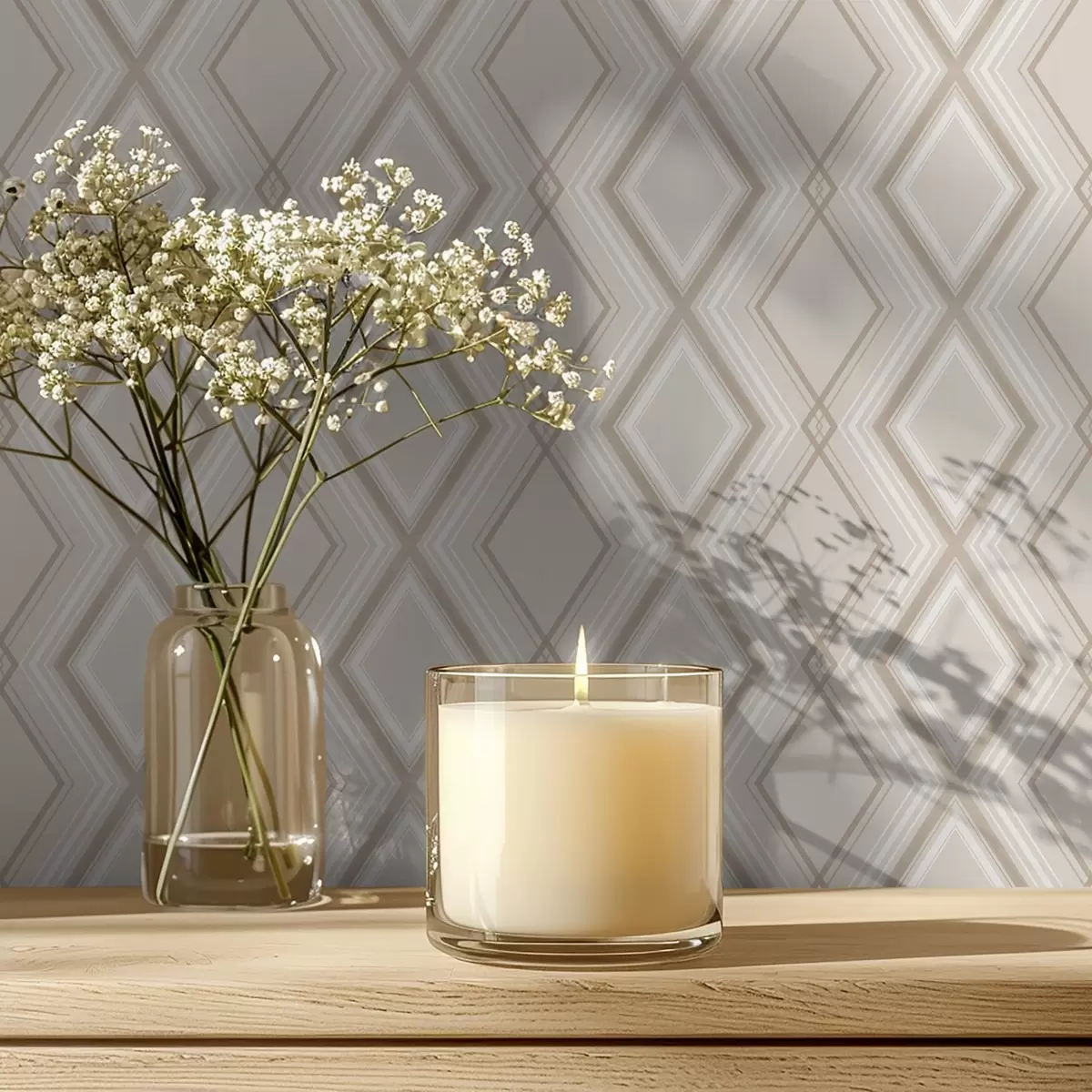 Tapeet Hele beež taust mitmekihilise rombikujulise võrgustikuga a00975v2