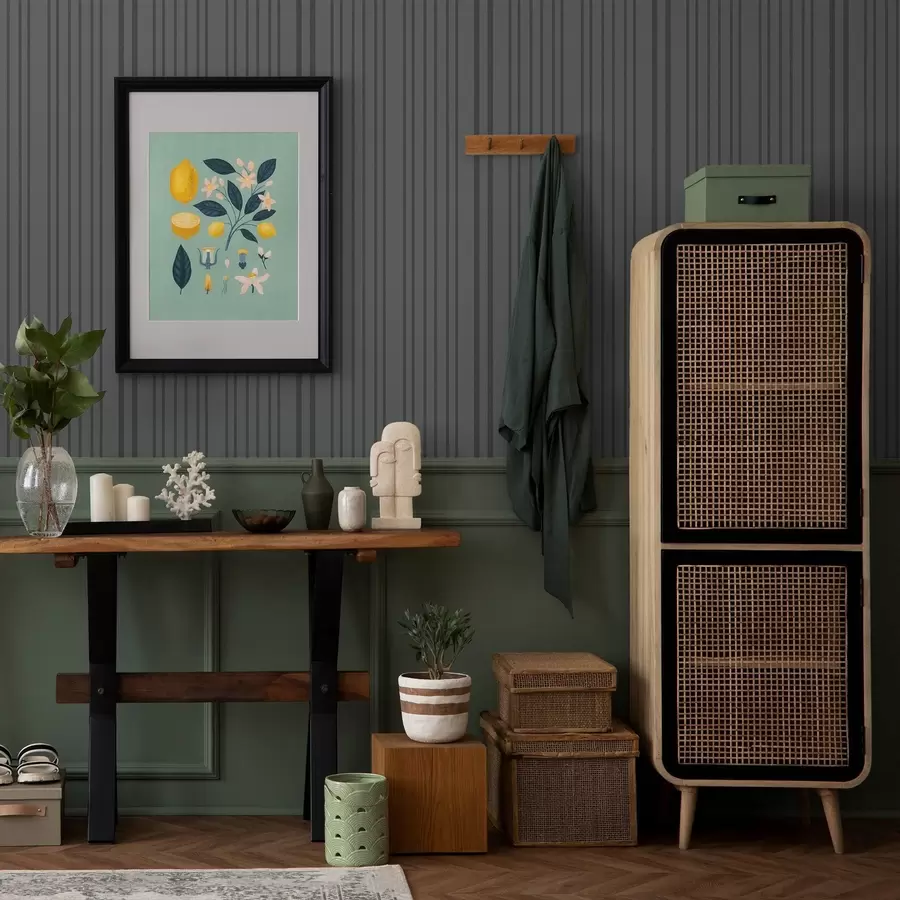 Fototapeedid Tumehall taust vertikaalsete tekstuuriga triipudega a00979v1