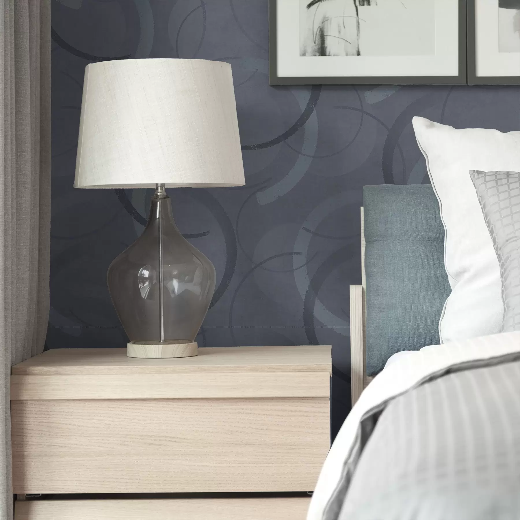 Fototapeedid Poolringid ja pehmed ringid jahedas hallikassinises värvipalettis a00980