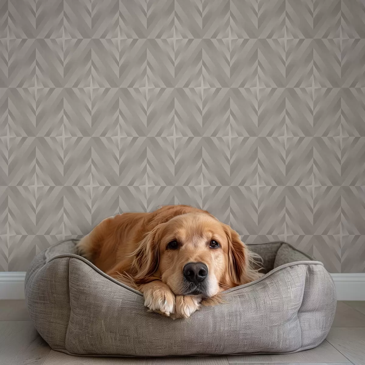 Tapeet Geomeetrilised ruudud nooltega soojades beežides toonides a00982