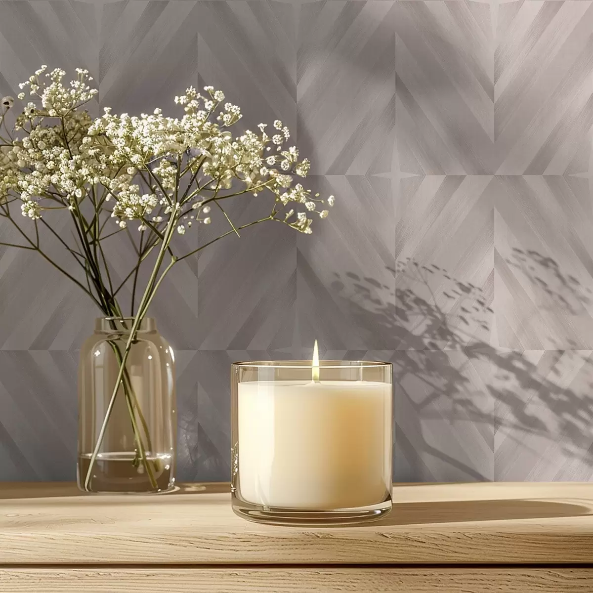 Tapeet Pehme mustri diagonaalsed jooned beežides toonides a00983