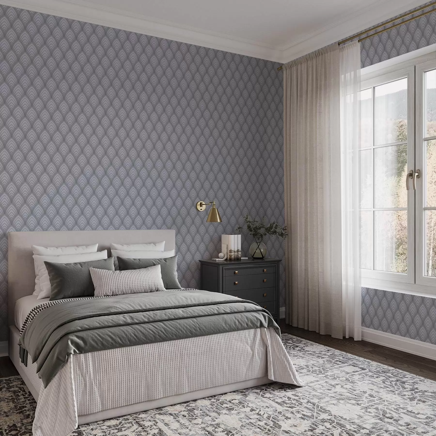 Fototapeedid Mahulised halltoonilised kaared pehme üleminekuga a00989