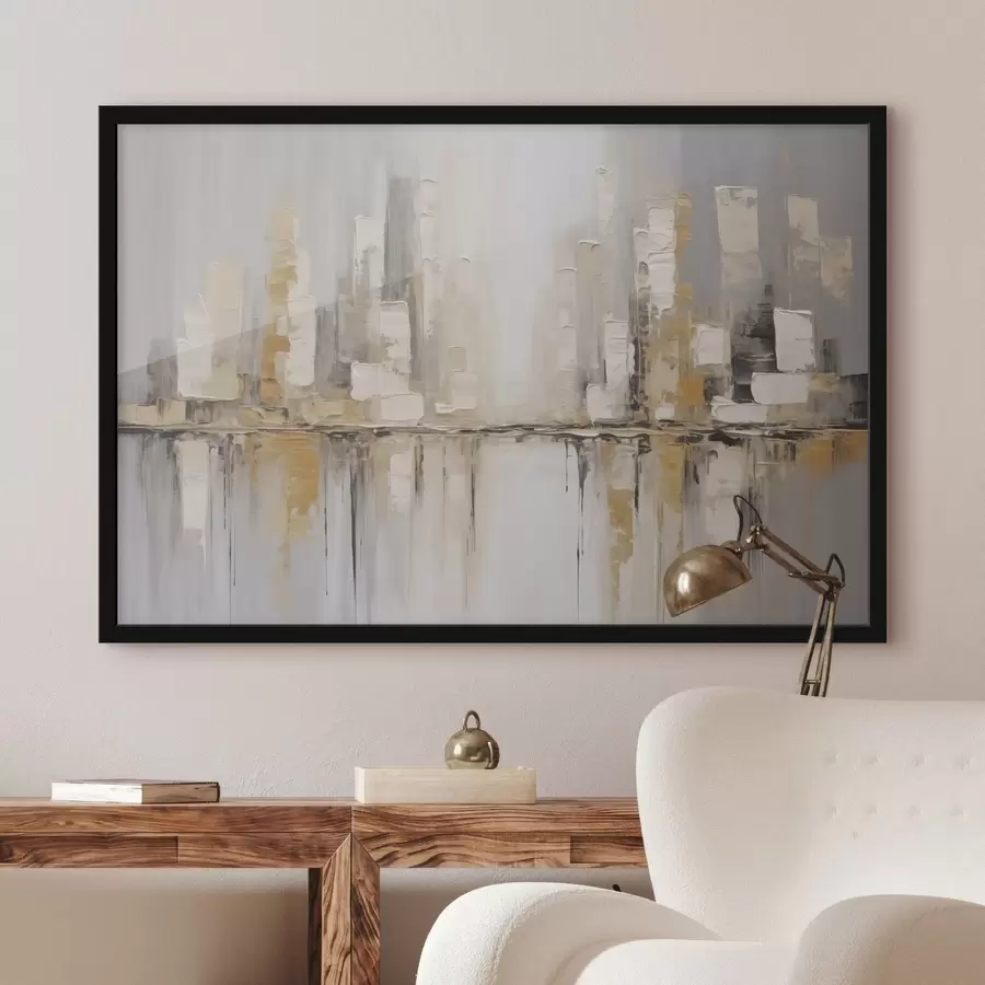 Fototapeedid Abstraktne linna imitatsioon maalist f46761