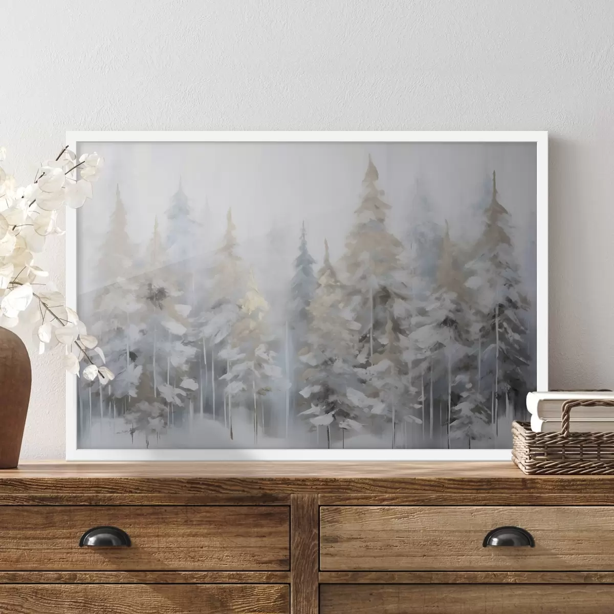 Plakat Talvine metsa imitatsioonimaal f46762