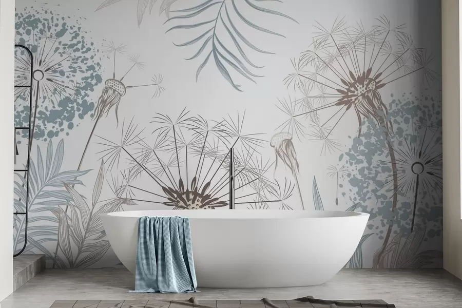 Fototapeedid Lehtede vahel kasvavad võililled w04942