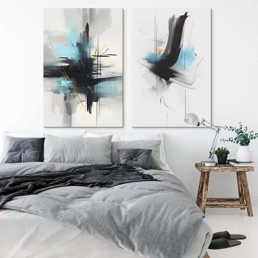 Pilt Abstraktsioon, mis imiteerib pritsmeid ja pintslitõmbeid m01037