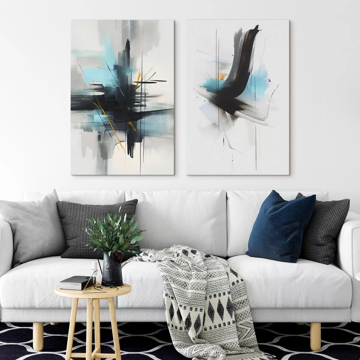 Pilt Abstraktsioon, mis imiteerib pritsmeid ja pintslitõmbeid m01037