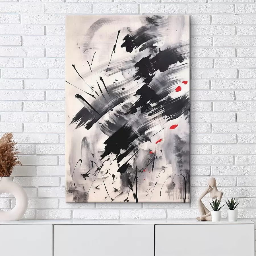 Pilt Abstraktsioon, mis imiteerib pritsmeid ja pintslitõmbeid s46783