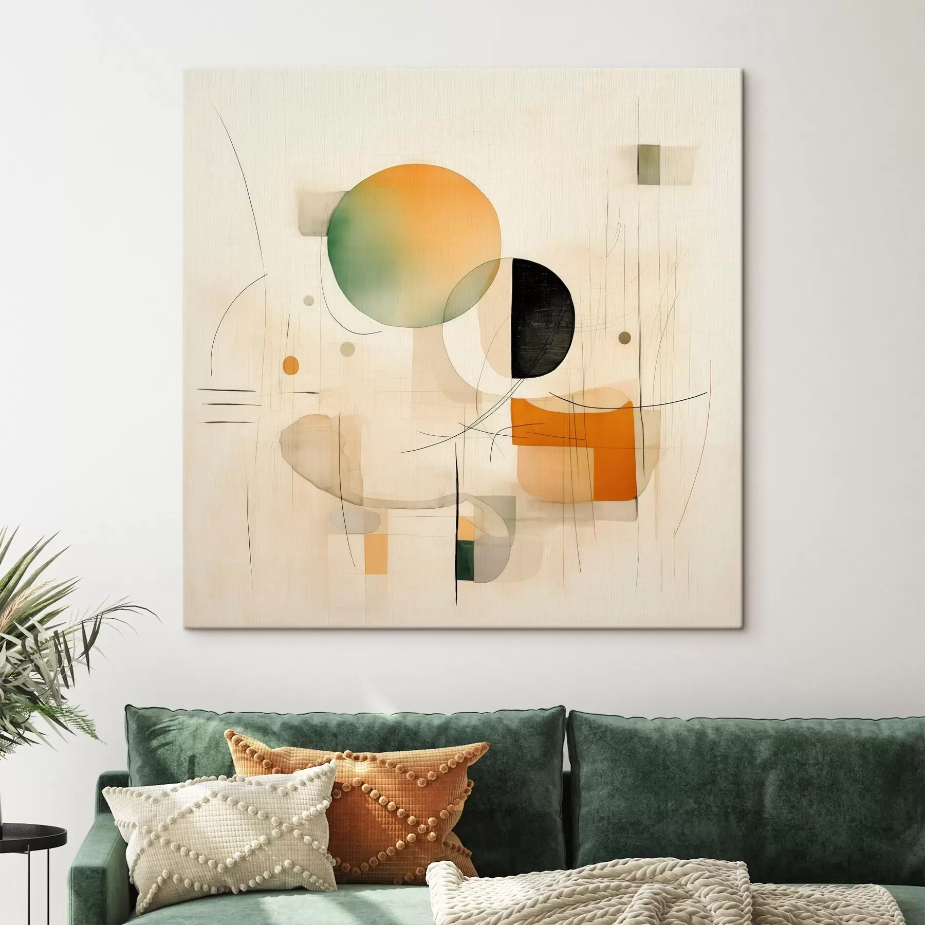 Pilt Geomeetrilised aksendid pehmes värvipalettis kaasaegses minimalistlikus stiilis s46640