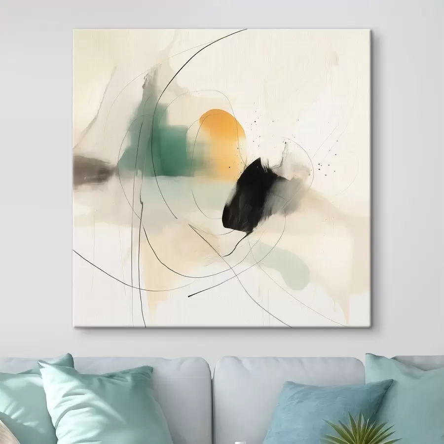 Pilt Õhulises abstraktses stiilis pehmed värvid ja jooned s46641