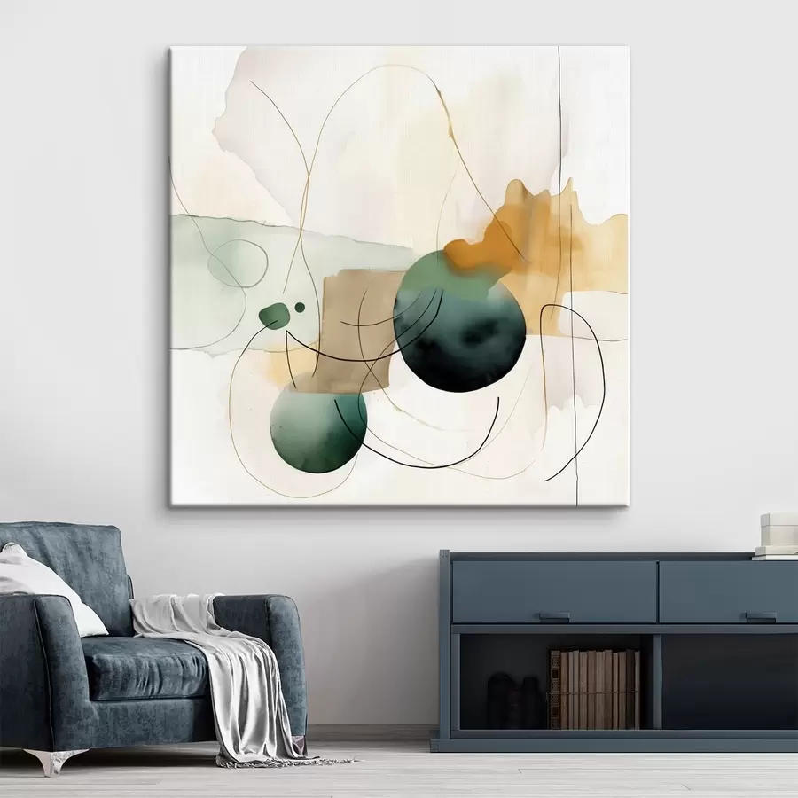 Pilt Ümarate siluetide rütm kaasaegses akvarellistiilis s46648