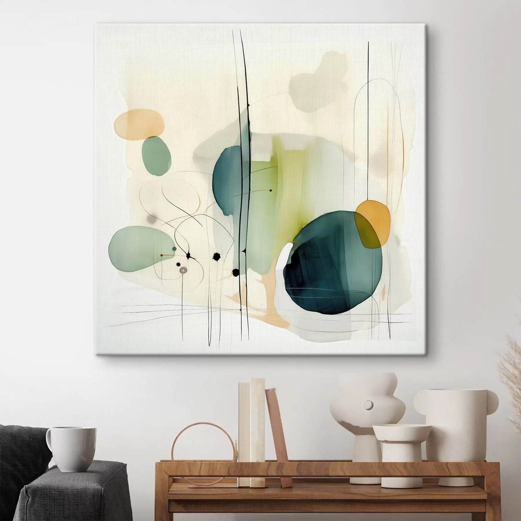 Pilt Kunstiline geomeetria pehmetes toonides s46649