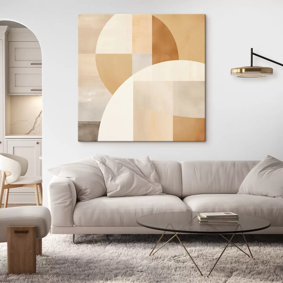 Pilt Kunstiline geomeetria pastelltoonides s46650