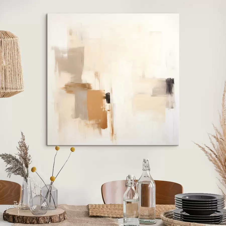 Pilt Abstraktsioon häguste kujunditega rahulikes toonides s46655