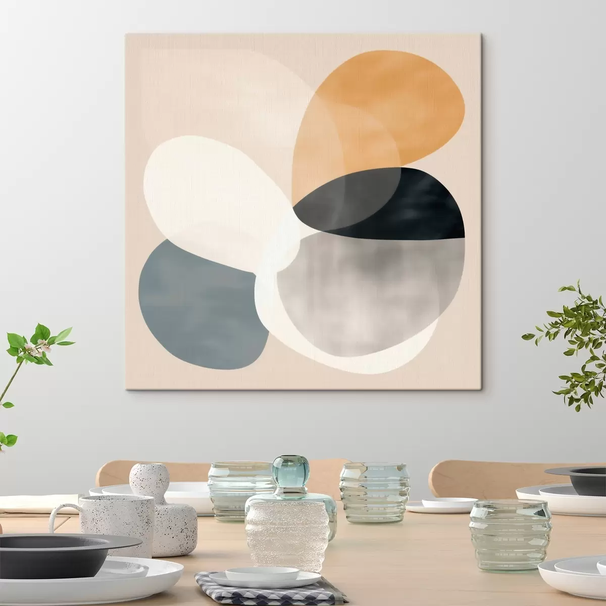 Pilt Minimalistlik abstraktsioon sujuvate geomeetriliste vormidega s46664