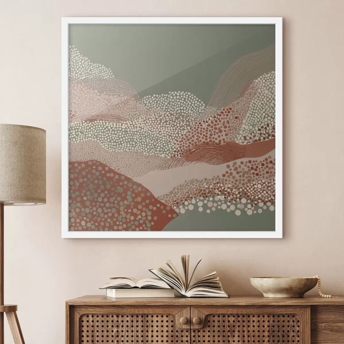 Plakat Stiliseeritud kujundusega maastik f46652