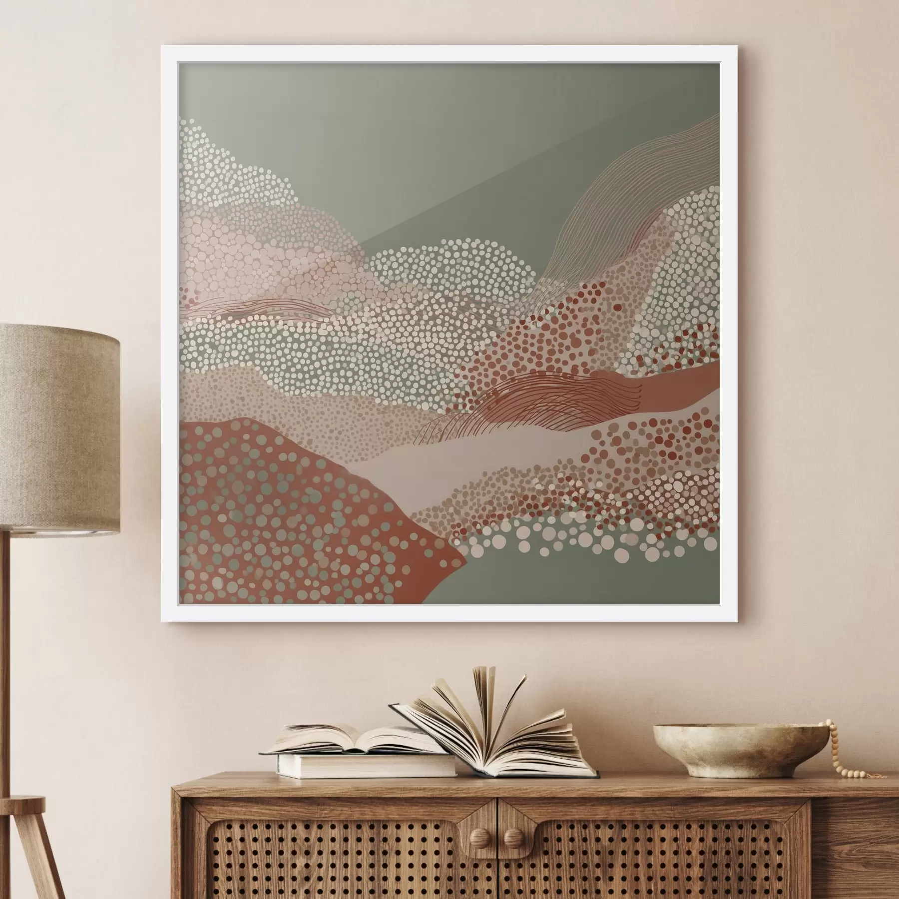 Fototapeedid Stiliseeritud kujundusega maastik f46652