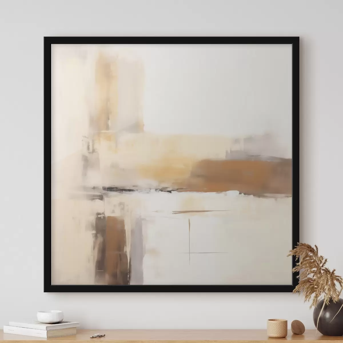 Plakat Kerge abstraktne kompositsioon soojades toonides f46654