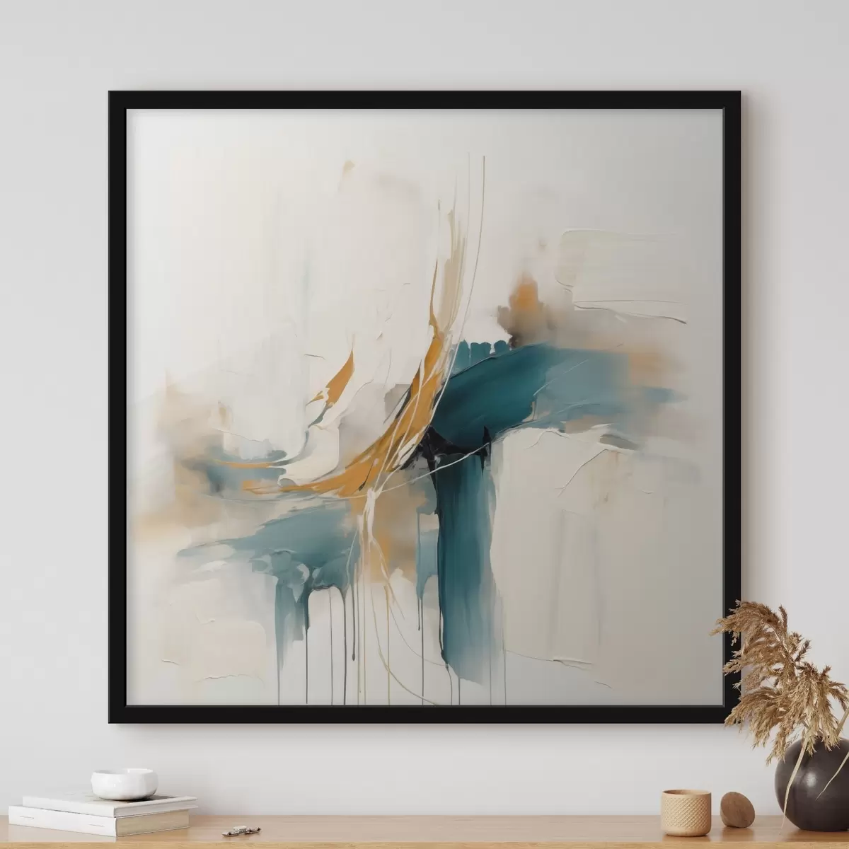 Plakat Dünaamiline abstraktsioon tekstuuriga elementidega f46657