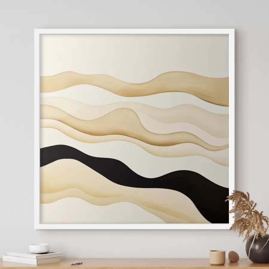 Fototapeedid Dekoratiivne motiiv kontrastse värviskaalaga ja sujuvate joontega f46662