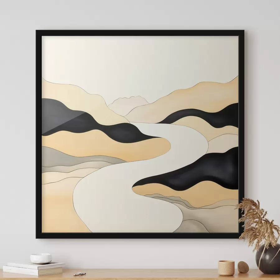 Fototapeedid Kunstiline kompositsioon kontrastsete aktsentidega soojas värvipalettis f46663