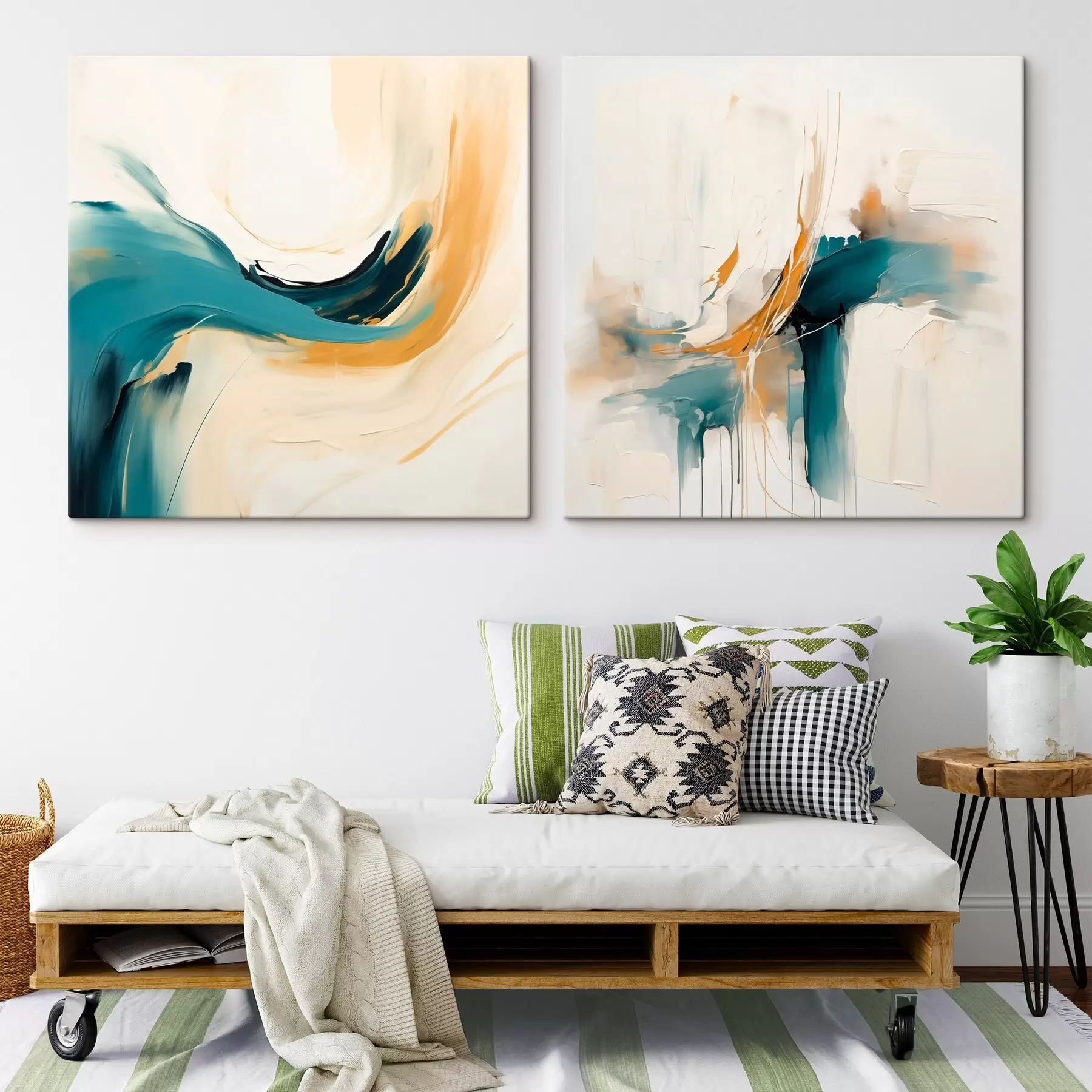 Pilt Kunstiline kompositsioon sujuva värviliikumisega m00989