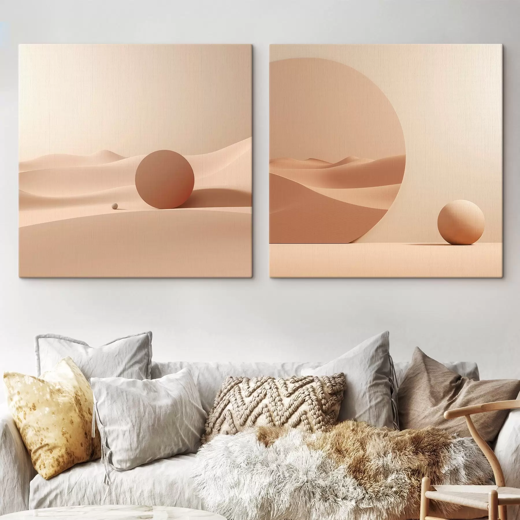 Pilt Kompositsioon rahulike ruumide ja geomeetrilise vormiga m00990