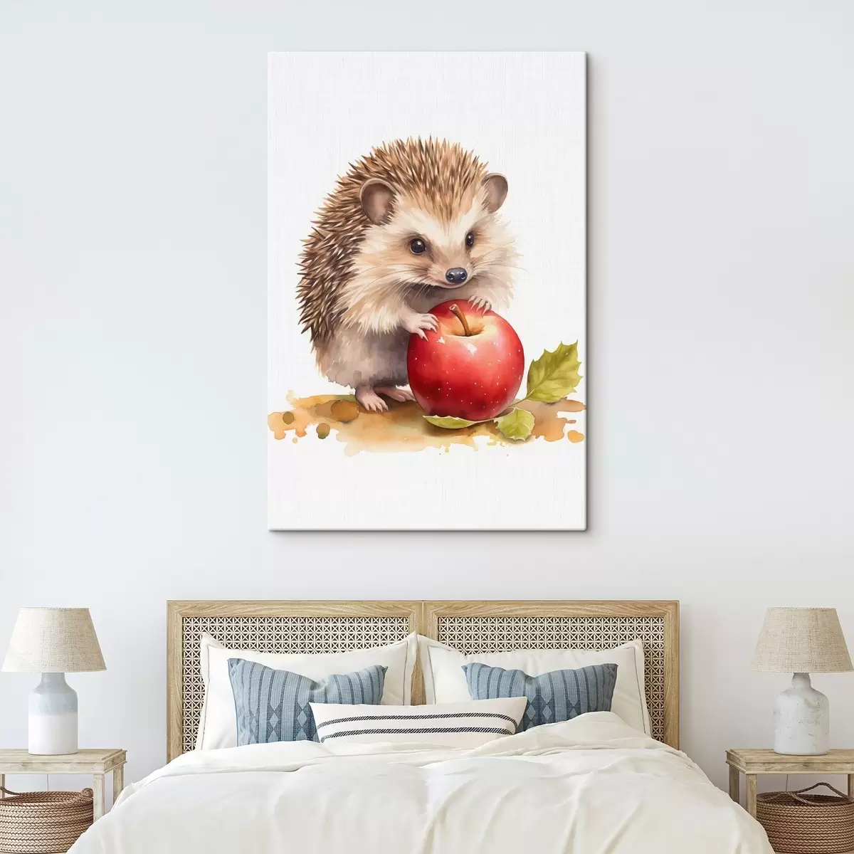 Pilt Siil ja õun, imitatsioon akvarell s46769