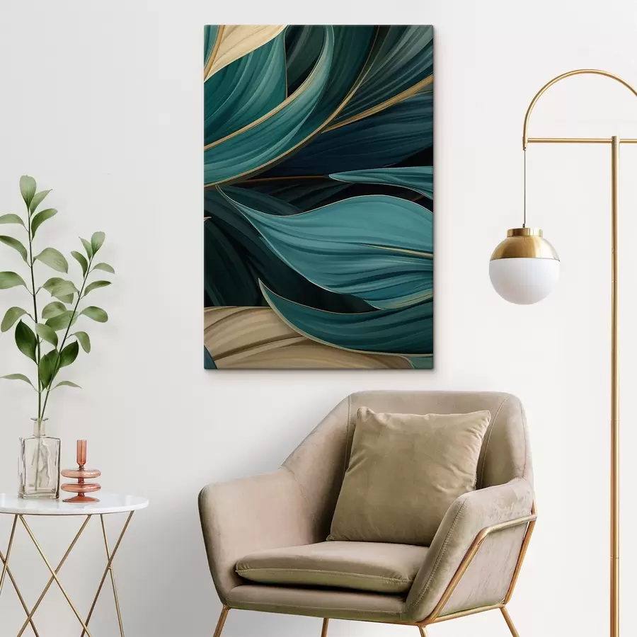 Pilt Rohelised abstraktsed lehed s46879