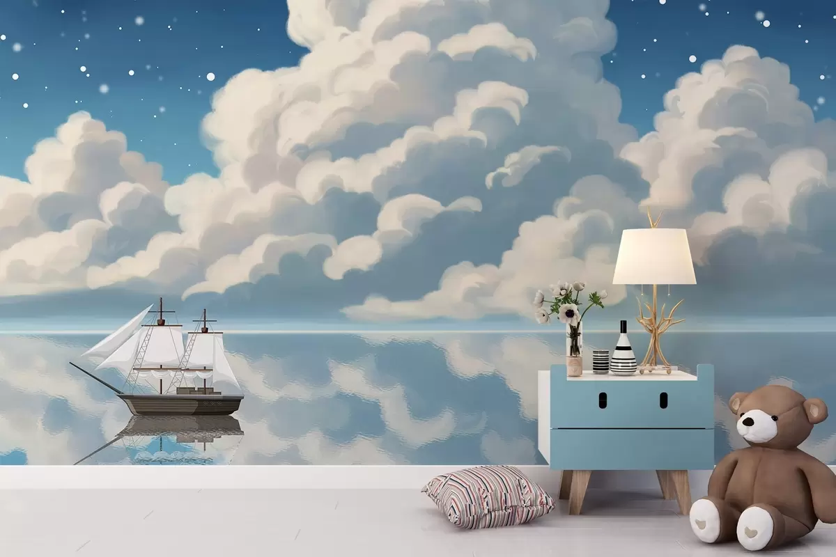 Fototapeedid Paksud pilved vee kohal w04996