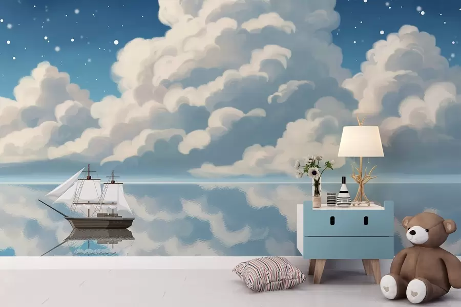 Fototapeedid Paksud pilved vee kohal w04996