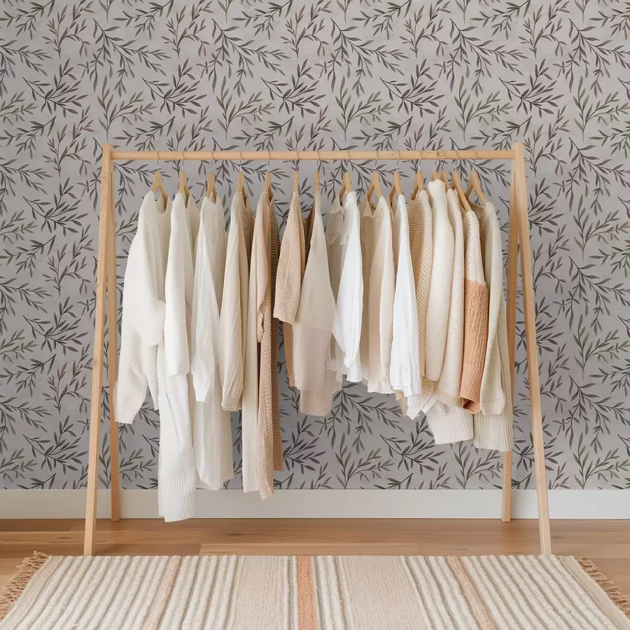 Fototapeedid Erinevat värvi oksad lehtedega heledal taustal a00936v3