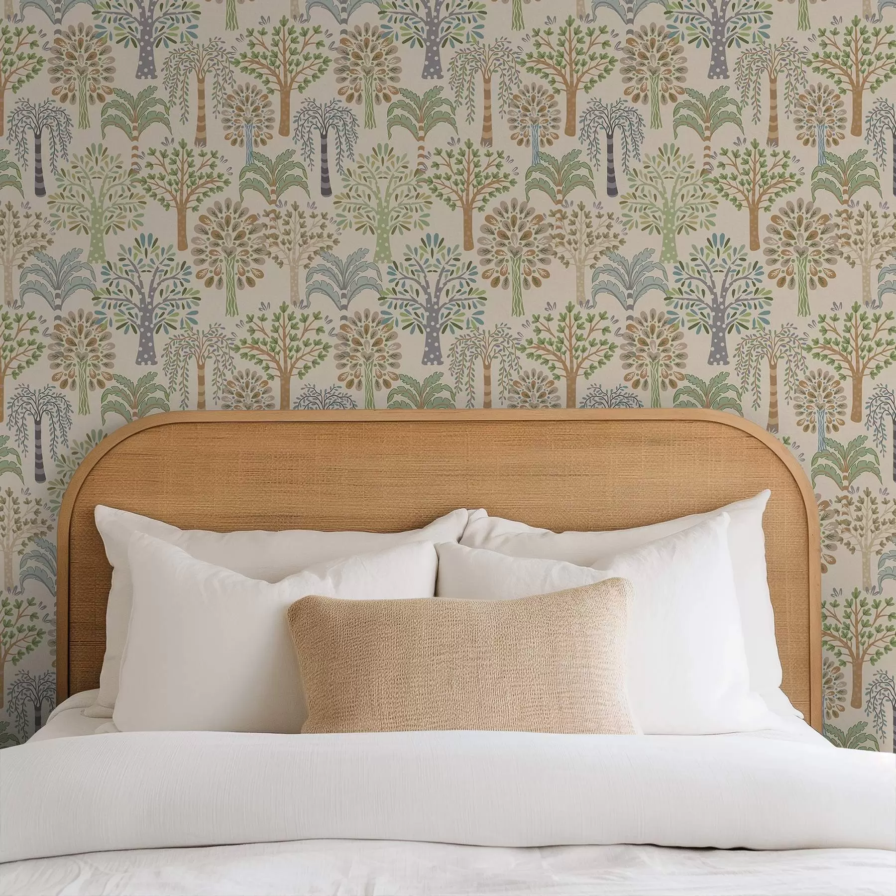 Fototapeedid Dekoratiivsed puud pehmes looduslikus värvipalettis a00960