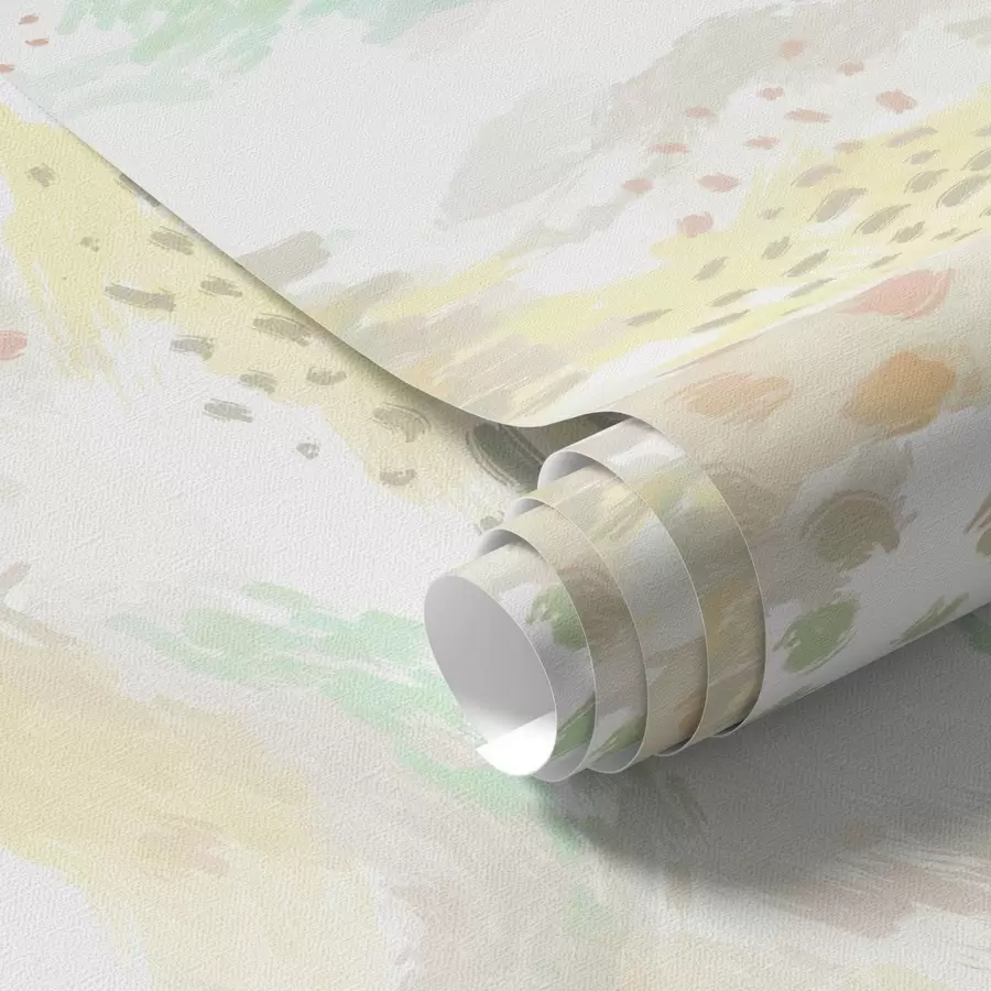 Fototapeedid Kerged pastellvärvi pintslitõmbed peaaegu valgel taustal a00999