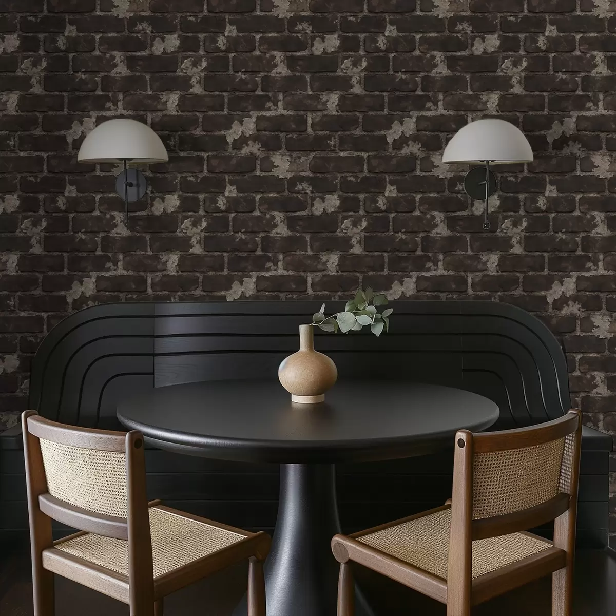 Tapeet Tumenenud vana telliskivisein kulunud laikudega a01030