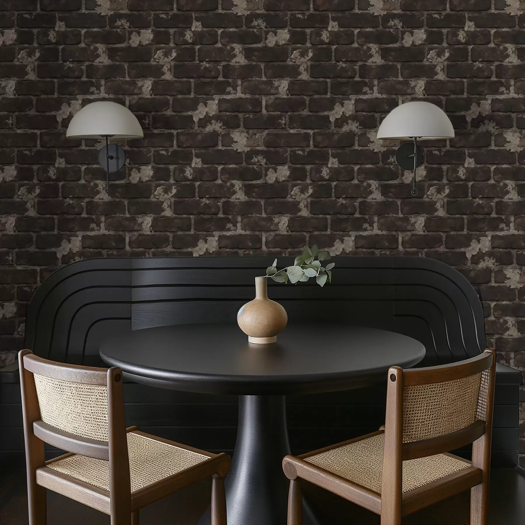 Fototapeedid Tumenenud vana telliskivisein kulunud laikudega a01030